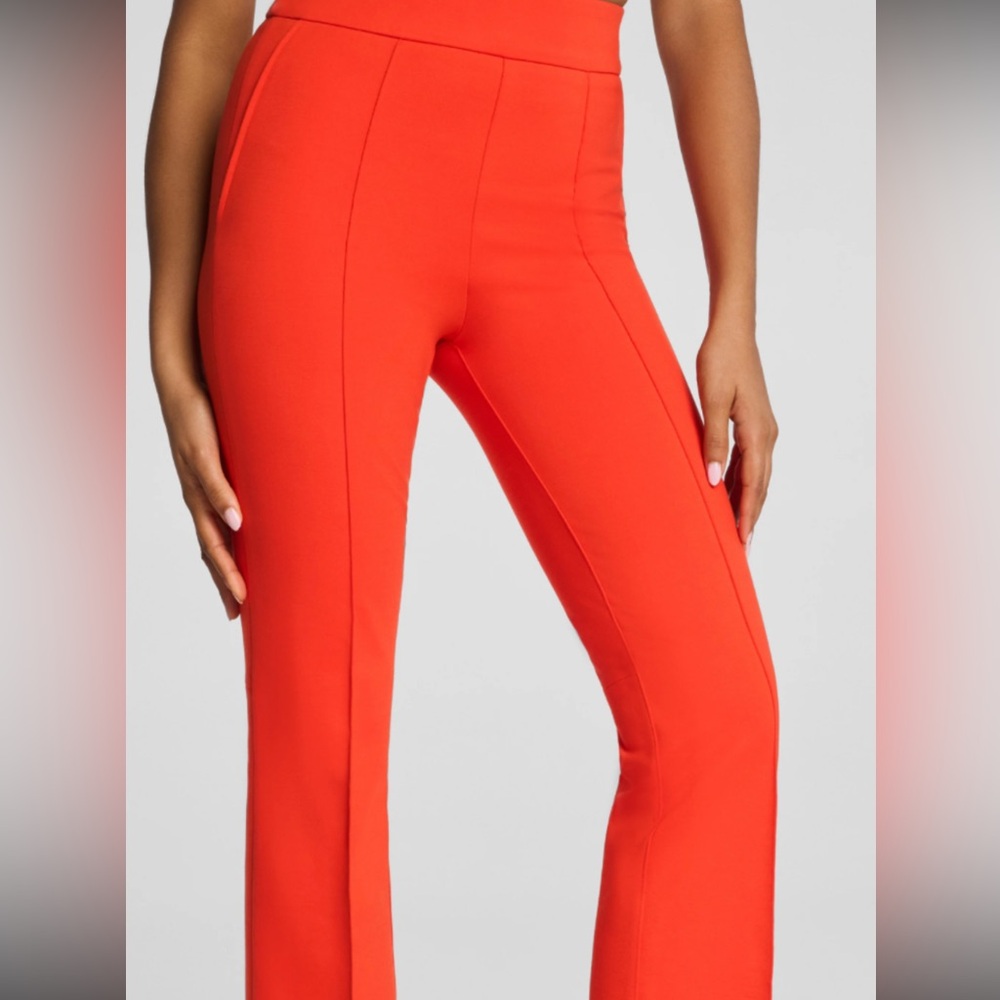 SPANX AIR ESSENTIALS WIDE LEG PANTS LIGHTWEIGHT BREATHABLE FLAT FRONT SZ L - Picture 2 of 14